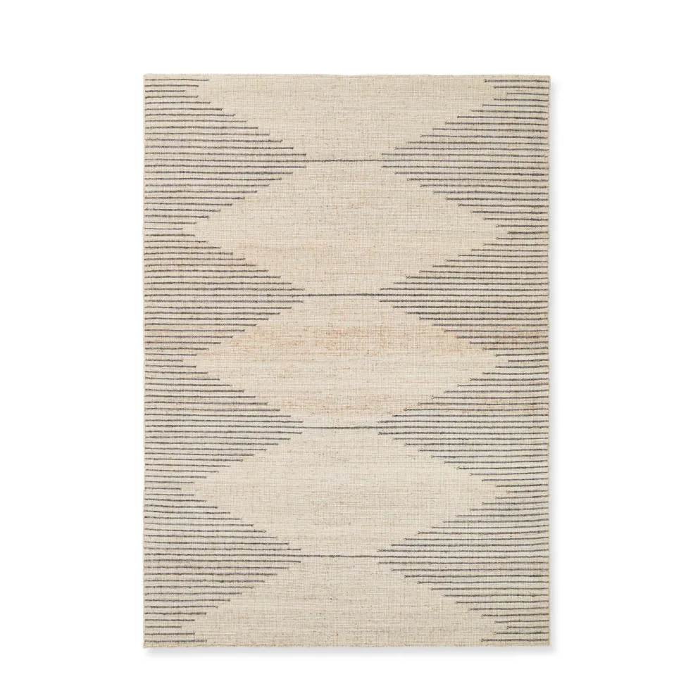 Online Bibi Stripe Rug Neutral 170 x 240cm Rugs