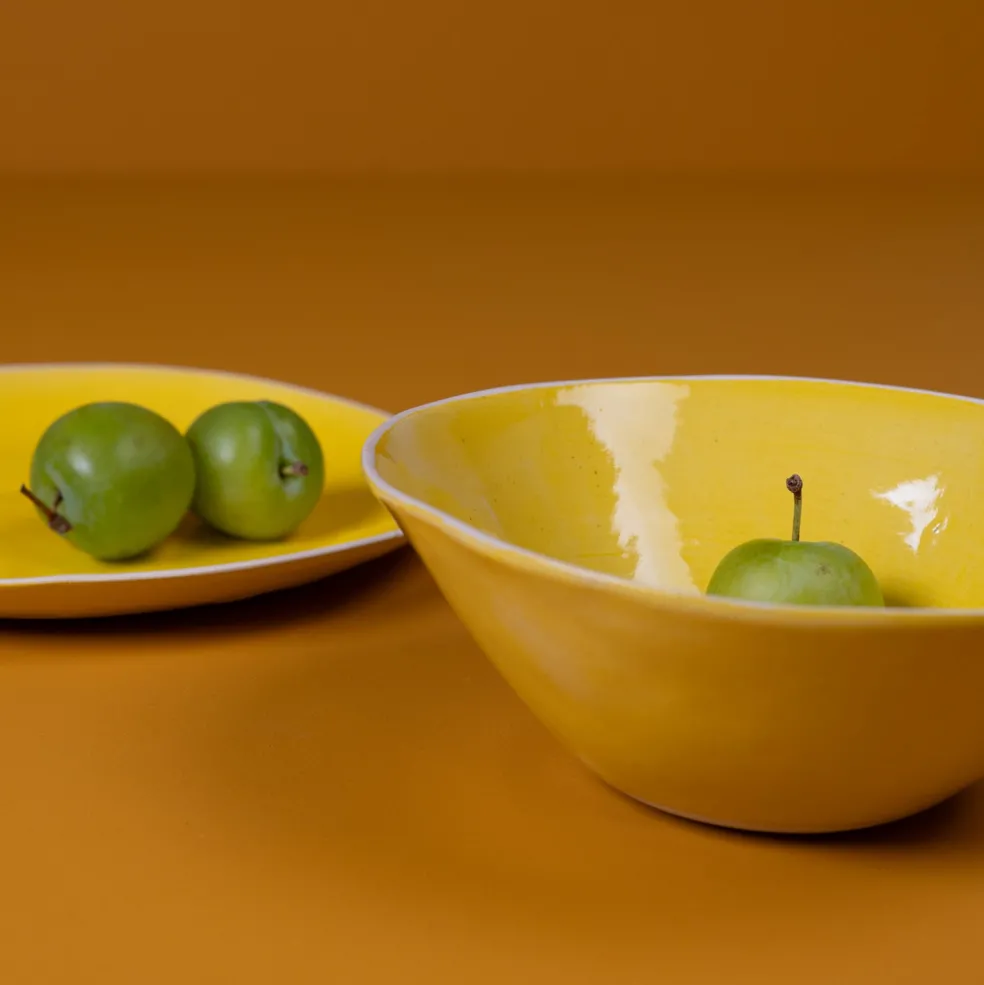 New Brights Side Plate Yellow Bowls & Plates | Table Settings