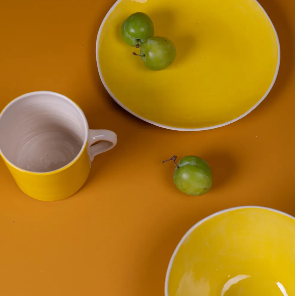 New Brights Side Plate Yellow Bowls & Plates | Table Settings
