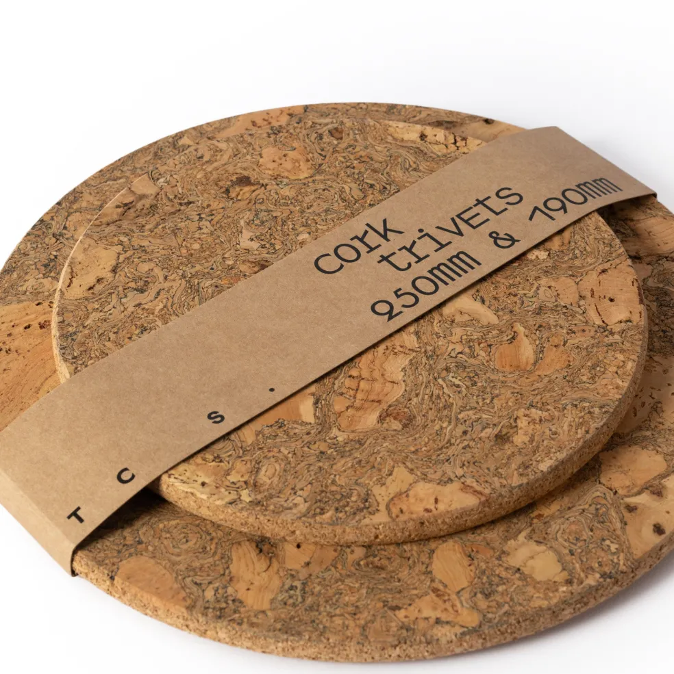 Flash Sale Cork Round Trivets 19 & 25cm (Set of 2) Table Settings