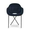 Flash Sale Cross Leg Armchair Alpaca Velvet Ink In Stock | Chairs, Stools & Benches