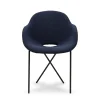 Outlet Cross Leg Armchair Riso Boucle Midnight In Stock | Chairs, Stools & Benches