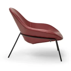Best Cross Leg Lounge Chair Tosca Leather Oxblood Chairs, Stools & Benches