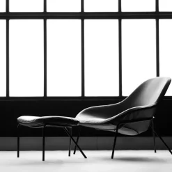 Discount Cross Leg Ottoman Tosca Leather Black In Stock | Chairs, Stools & Benches