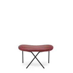 Online Cross Leg Ottoman Tosca Leather Oxblood Chairs, Stools & Benches