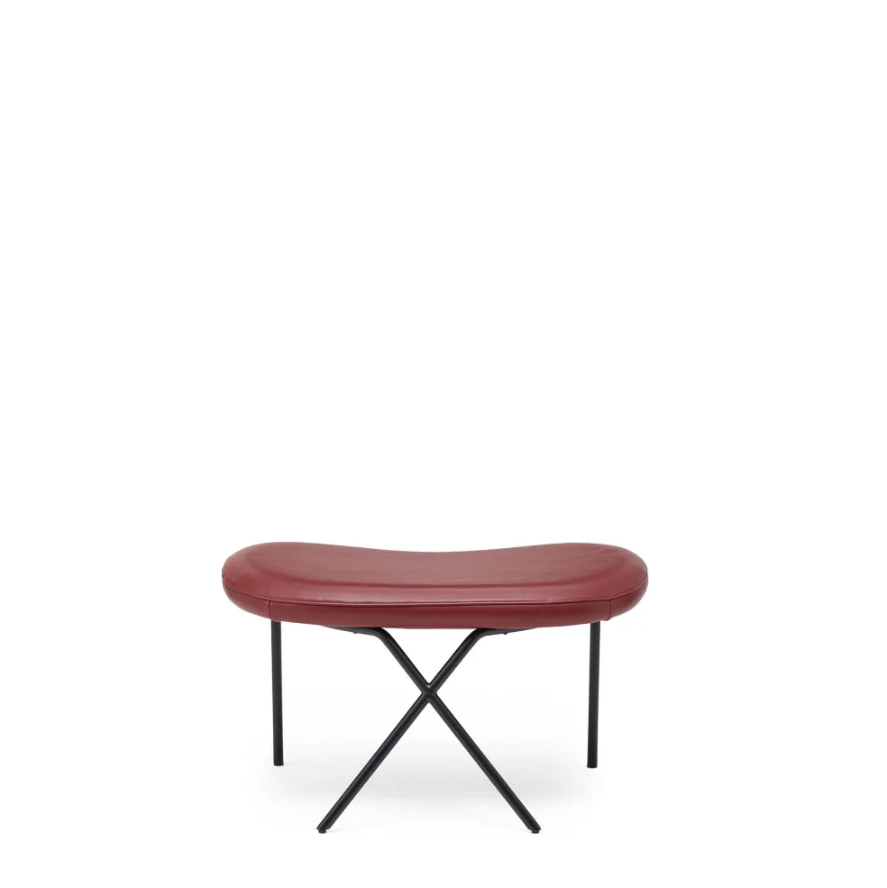 Online Cross Leg Ottoman Tosca Leather Oxblood Chairs, Stools & Benches