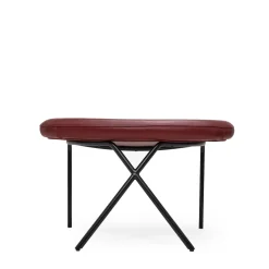 Online Cross Leg Ottoman Tosca Leather Oxblood Chairs, Stools & Benches