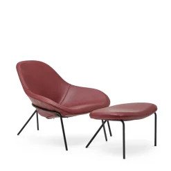 Online Cross Leg Ottoman Tosca Leather Oxblood Chairs, Stools & Benches