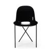 Sale Cross Leg Side Chair - Gloss - Black Chairs, Stools & Benches