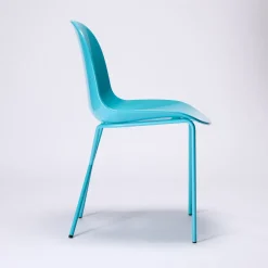 Discount Cross Leg Side Chair - Gloss - Aqua Chairs, Stools & Benches