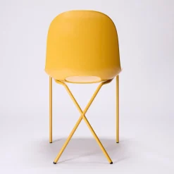 Clearance Cross Leg Side Chair - Gloss - Saffron Chairs, Stools & Benches