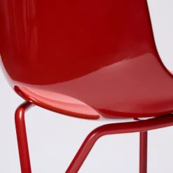 New Cross Leg Side Chair - Gloss - Rosso Chairs, Stools & Benches