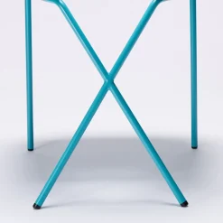 Discount Cross Leg Side Chair - Gloss - Aqua Chairs, Stools & Benches