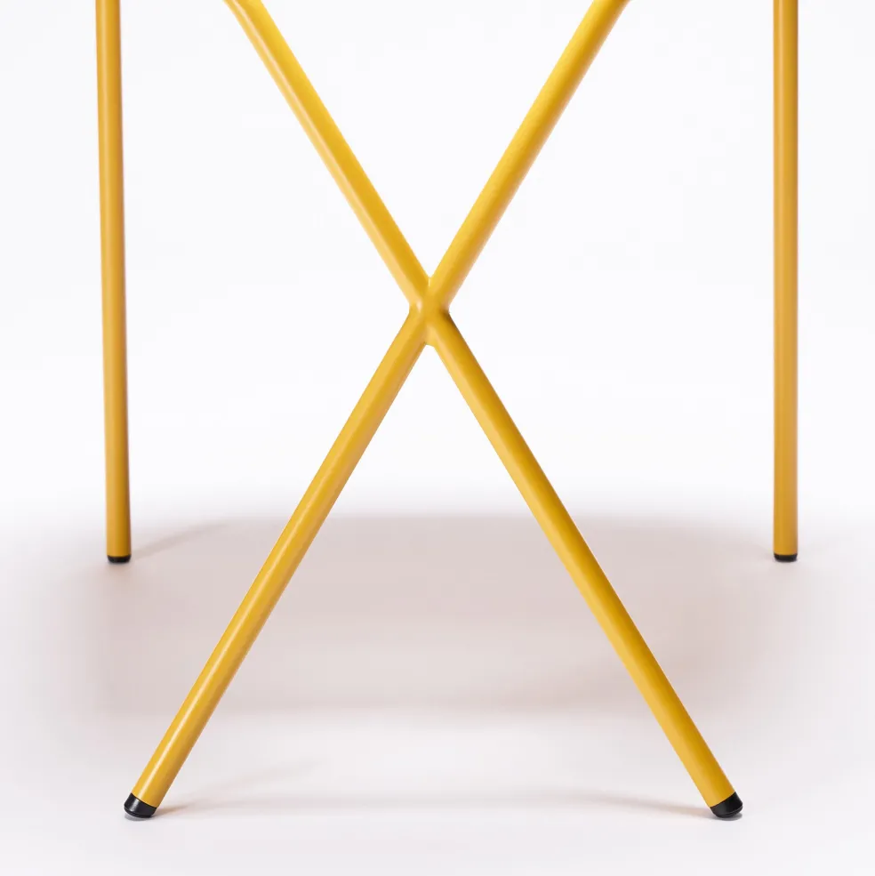 Clearance Cross Leg Side Chair - Gloss - Saffron Chairs, Stools & Benches