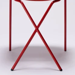 New Cross Leg Side Chair - Gloss - Rosso Chairs, Stools & Benches