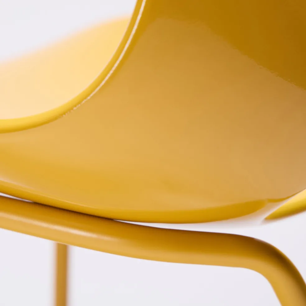 Clearance Cross Leg Side Chair - Gloss - Saffron Chairs, Stools & Benches