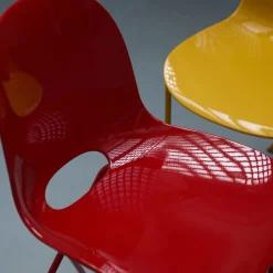 New Cross Leg Side Chair - Gloss - Rosso Chairs, Stools & Benches