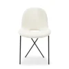 Clearance Cross Leg Side Chair Riso Boucle Snow In Stock | Chairs, Stools & Benches