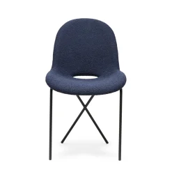 Store Cross Leg Side Chair Riso Boucle Midnight In Stock | Chairs, Stools & Benches