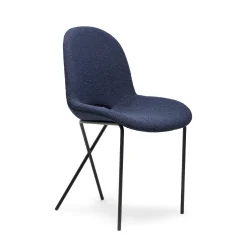 Store Cross Leg Side Chair Riso Boucle Midnight In Stock | Chairs, Stools & Benches