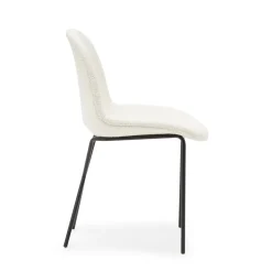 Clearance Cross Leg Side Chair Riso Boucle Snow In Stock | Chairs, Stools & Benches