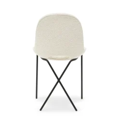 Clearance Cross Leg Side Chair Riso Boucle Snow In Stock | Chairs, Stools & Benches