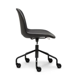 New Cross Leg Task Chair Prescott Leather Ink Chairs, Stools & Benches