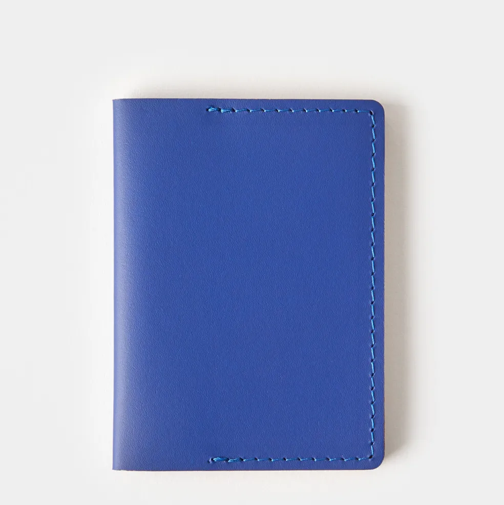 Outlet Cuero Double Card Holder Blue, Red & Petrol Gifts Under £50