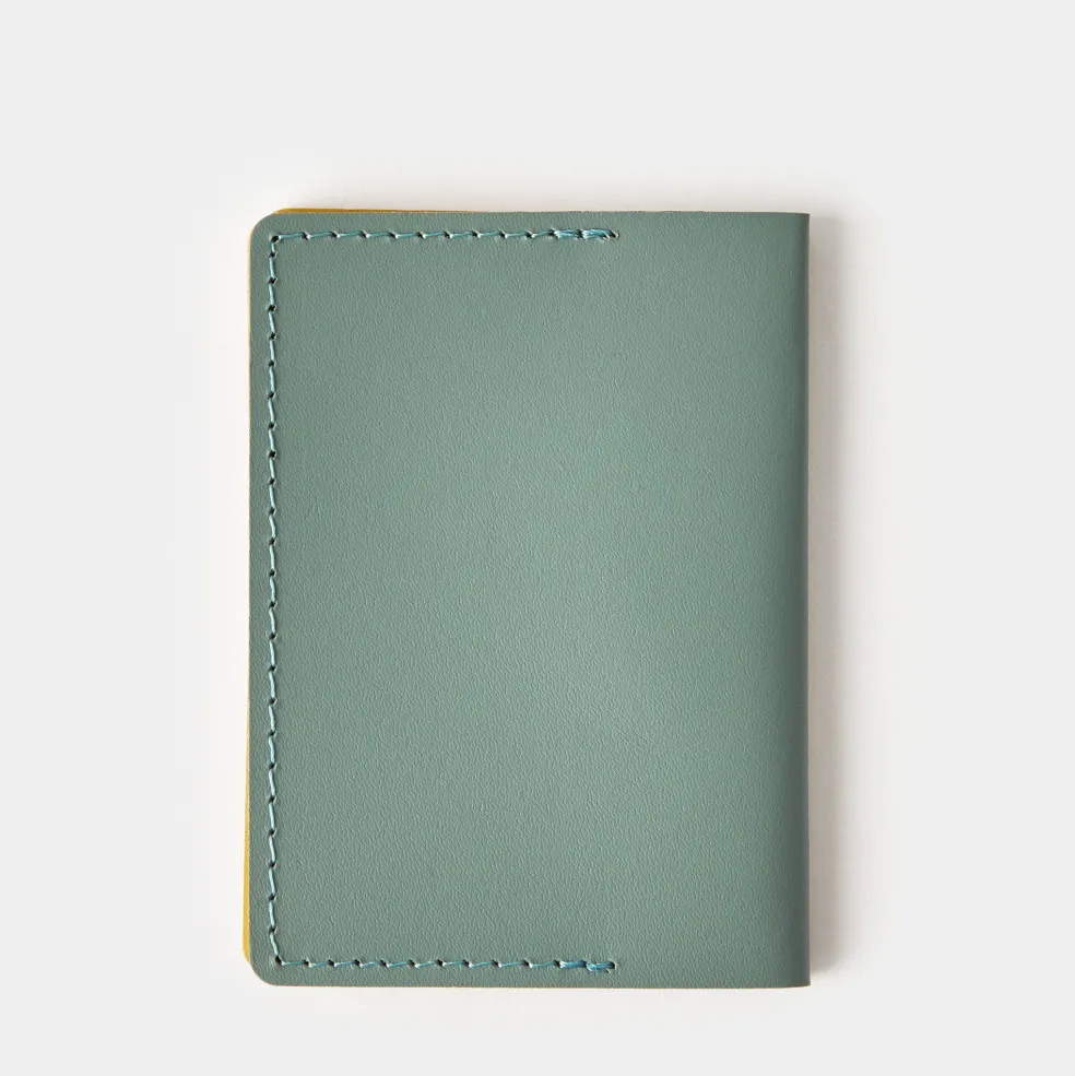 Discount Cuero Double Card Holder Eucalyptus, Mustard & Pink Gifts Under £50
