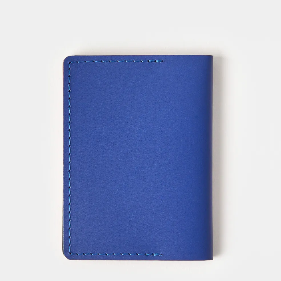 Outlet Cuero Double Card Holder Blue, Red & Petrol Gifts Under £50