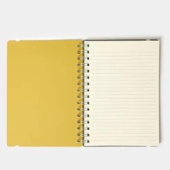 Hot Cuero Two Tone A5 Notebook Eucalyptus & Mustard Gifts Under £50
