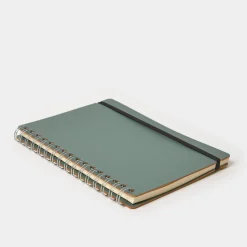 Hot Cuero Two Tone A5 Notebook Eucalyptus & Mustard Gifts Under £50