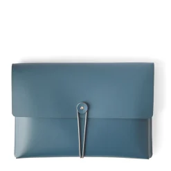 Shop Cuero Two Tone A4 Paper Case Petrol & Pink Desk Accessories | Luxury Gifts