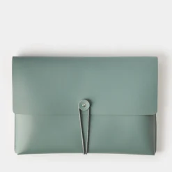 Best Cuero Two Tone A4 Paper Case Eucalyptus & Mustard Desk Accessories | Luxury Gifts
