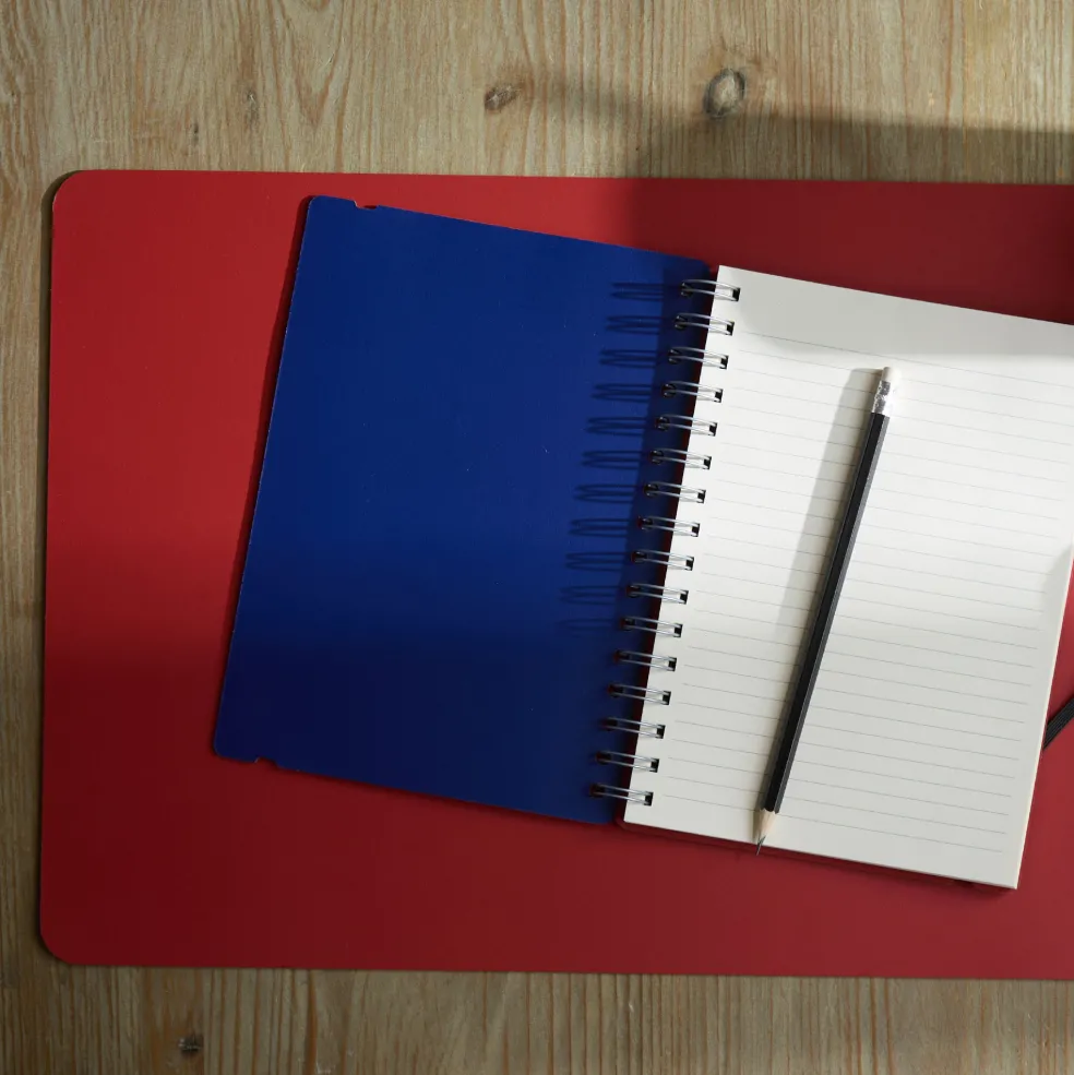 Online Cuero Two Tone Desk Mat Blue & Red Desk Accessories | Gifts Under £50