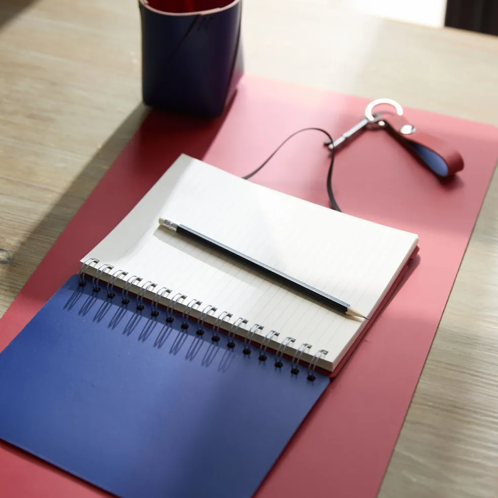 Online Cuero Two Tone Desk Mat Blue & Red Desk Accessories | Gifts Under £50
