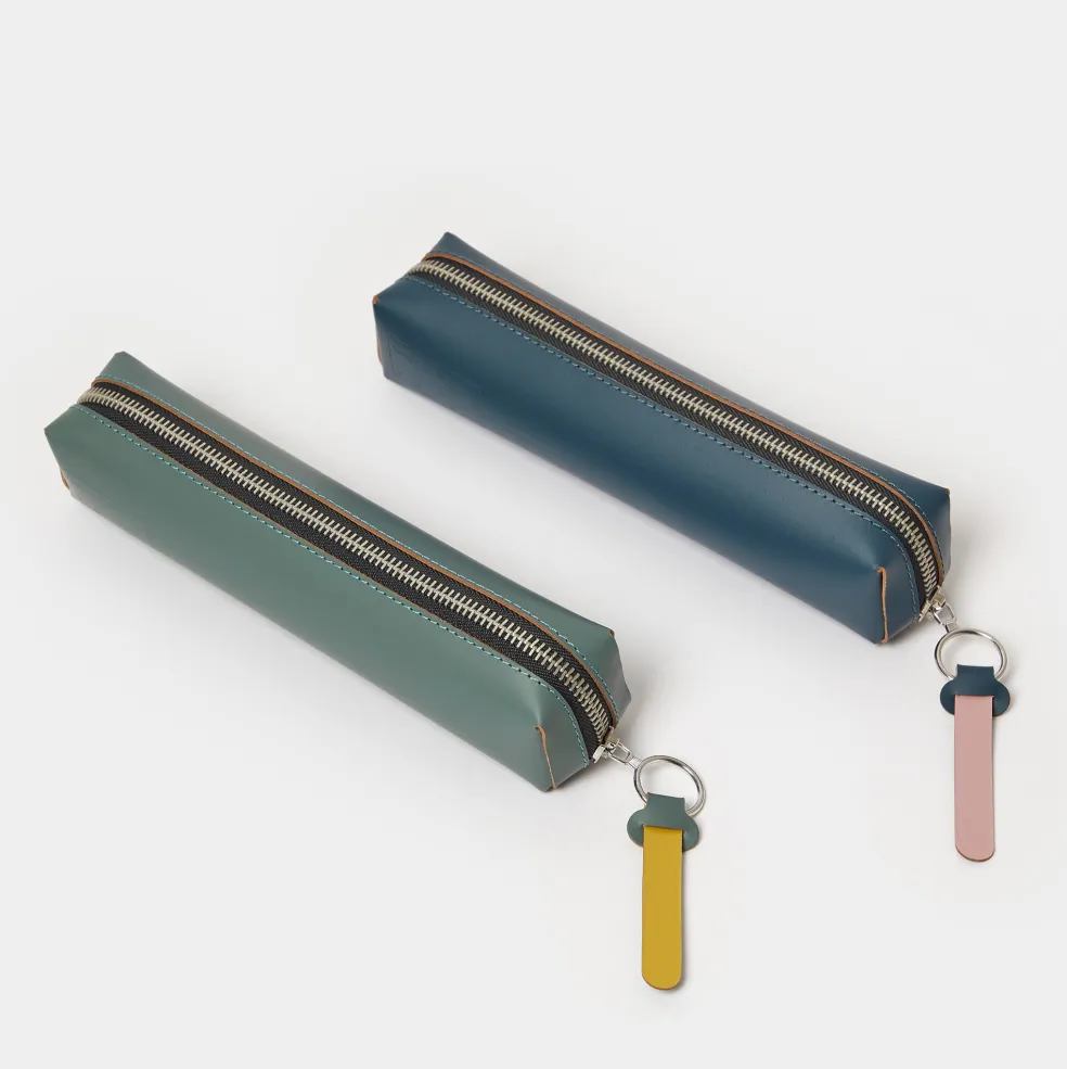 Best Cuero Two Tone Pencil Case Petrol & Pink Gifts Under £50