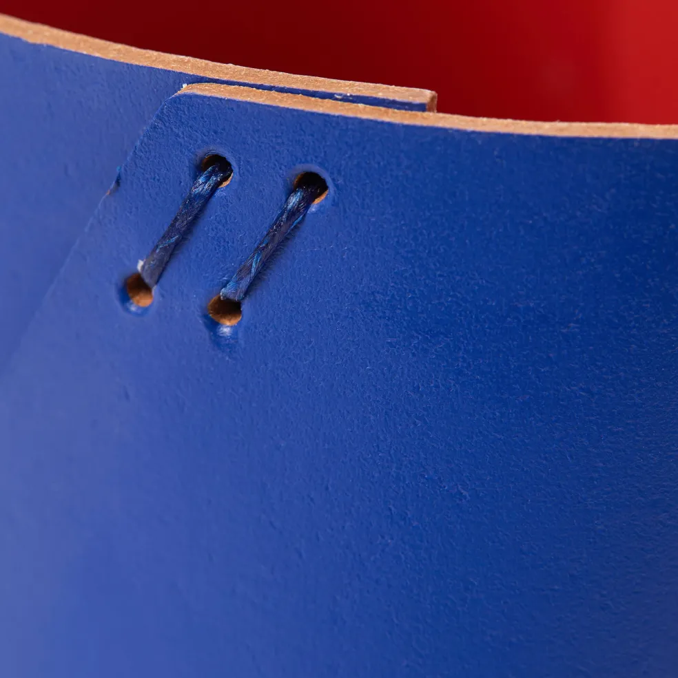Outlet Cuero Two Tone Pencil Pot Blue & Red Desk Accessories | Gifts Under £50