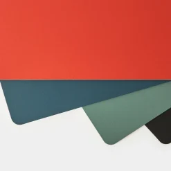 Clearance Cuero Two Tone Rectangular Leather Placemat 30 x 40cm Placemats & Coasters | Table Settings