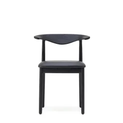Hot Delta Chair Black Leather & Black Stained Oak In Stock | Chairs, Stools & Benches