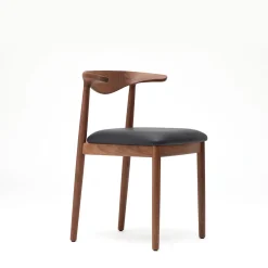Fashion Delta Chair Black Leather & Walnut In Stock | Chairs, Stools & Benches