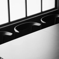 Hot Delta Chair Black Leather & Black Stained Oak In Stock | Chairs, Stools & Benches