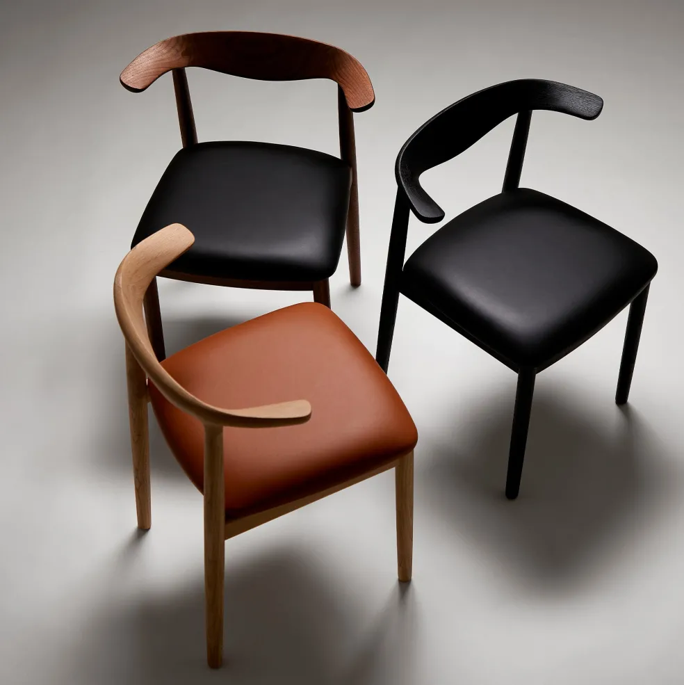 Hot Delta Chair Black Leather & Black Stained Oak In Stock | Chairs, Stools & Benches