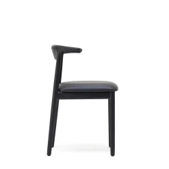 Hot Delta Chair Black Leather & Black Stained Oak In Stock | Chairs, Stools & Benches