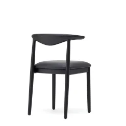 Hot Delta Chair Black Leather & Black Stained Oak In Stock | Chairs, Stools & Benches