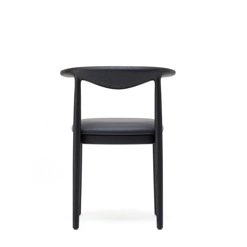 Hot Delta Chair Black Leather & Black Stained Oak In Stock | Chairs, Stools & Benches