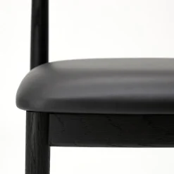 Hot Delta Chair Black Leather & Black Stained Oak In Stock | Chairs, Stools & Benches