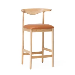 Flash Sale Delta Counter Stool Tan Leather & Oak In Stock | Chairs, Stools & Benches