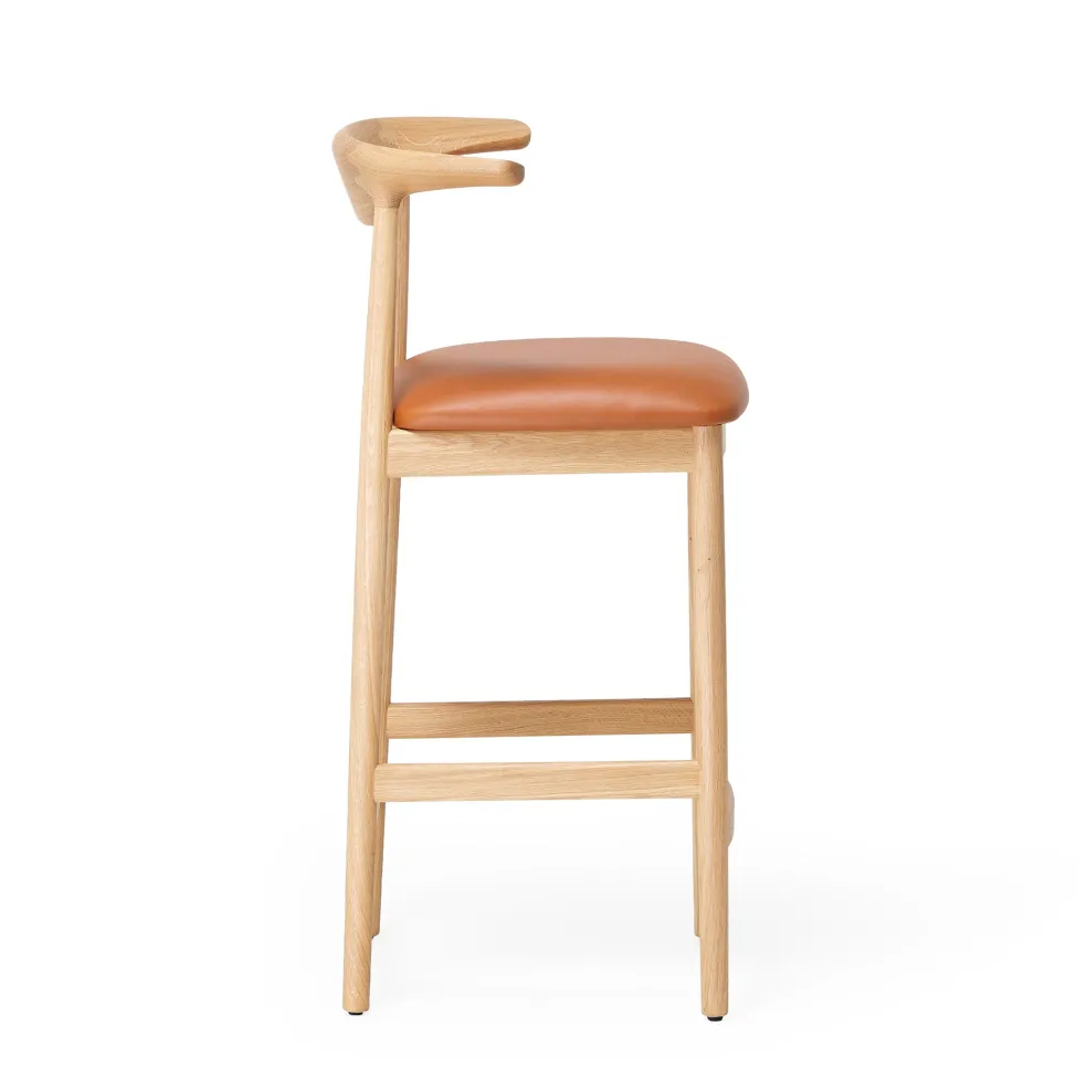 Flash Sale Delta Counter Stool Tan Leather & Oak In Stock | Chairs, Stools & Benches