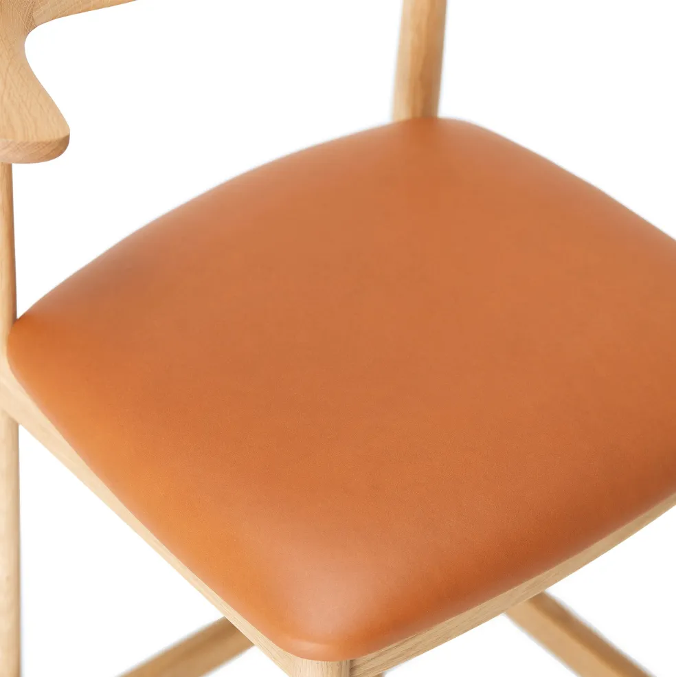 Flash Sale Delta Counter Stool Tan Leather & Oak In Stock | Chairs, Stools & Benches